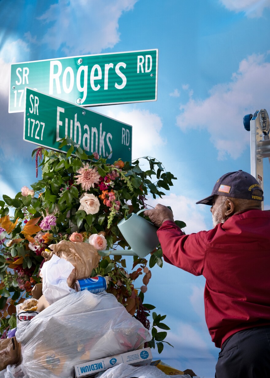 The Rogers Eubanks community is a historically Black community in Chapel Hill, NC where Black families have lived and thrived since the mid-1800's. In 1972 Orange County built a landfill next to Roger Eubanks and the community suffered from the negative environmental impacts on the air, water, and quality of life. One of the major concerns was toxins from the landfill leaching&#13;into the community's groundwater. Citizens of Rogers Eubanks described changes to the color and smell of their water. While county water ran through surrounding neighborhoods, it stopped at Roger Eubanks' door. For over 40 years, this community fought against the&#13;environmental injustices ravishing their community.&#13;&#13;After community leaders successfully advocated to shut down part of the landfill operations and bring clean water to the community, Roger Eubanks began to flourish again. Pictured is community activist Minister Robert Campbell.
