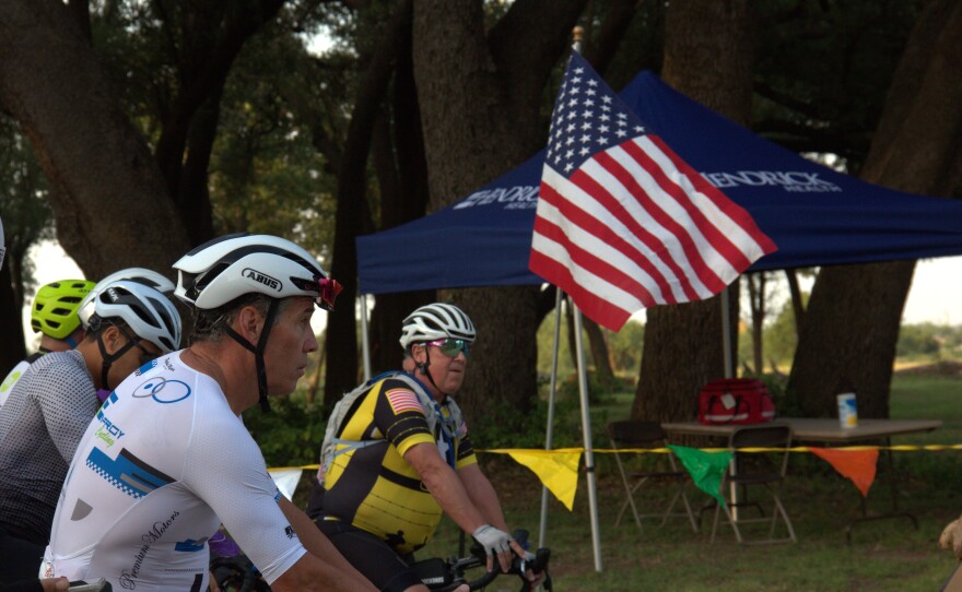 Cyclists focus before the start of the 43rd annual Tour de Gap. Photo by Allison McCall.