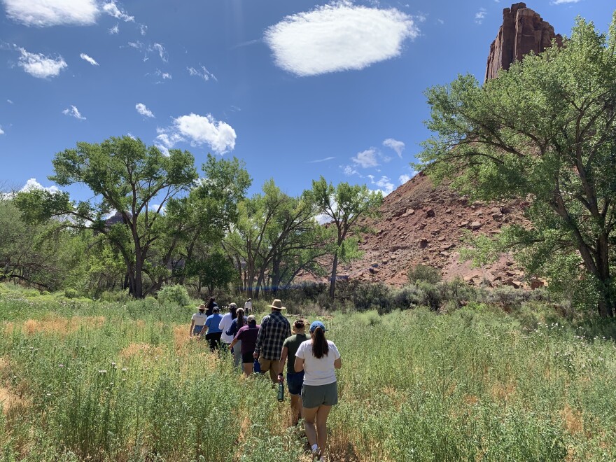 Students from Canyonlands Research Center's NATURE (Native American Tribes Upholding Restoration and Education) program are seen at Dugout Ranch near Moab on August, 5th, 2022.