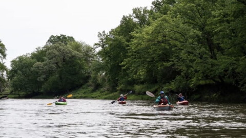 Some people paddling on the Little Sioux River in Iowa are shown in a June photo of the Inkpaduta Canoe Trail Facebook page.