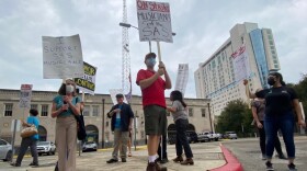San Antonio Symphony musicians picket the symphony headquarters