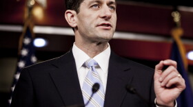 House Budget Chairman U.S. Rep. Paul Ryan, R-Wis, introduces the House Budget Committee's FY2013 budget at the Capitol on March 20, 2012 in Washington, D.C. The House Republican plan reduces personal income taxes to a 25 and a 10 percent rate, and would cap discretionary spending at $1.028 trillion.