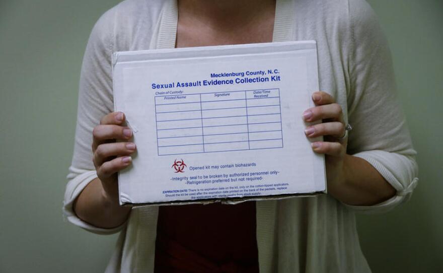 An example of a sexual assault kit.