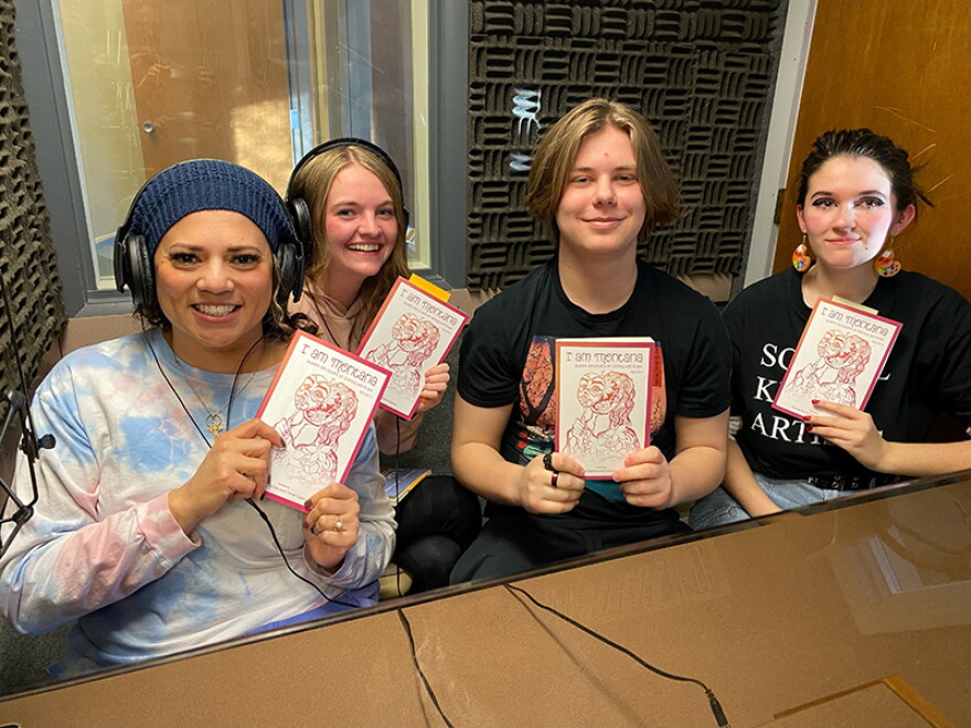 From left to right, poets Wanda Morales, Hannah Usher, Nolan Leonard, and Karmen Joki