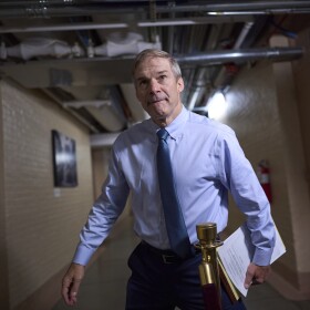 Rep. Jim Jordan, R-Ohio, chairman of the House Judiciary Committee, arrives to meet with Speaker of the House Mike Johnson, R-La., and fellow Republicans to discuss work on President Donald Trump's bill of tax breaks and spending cuts, at the Capitol in Washington, Wednesday, June 4, 2025.