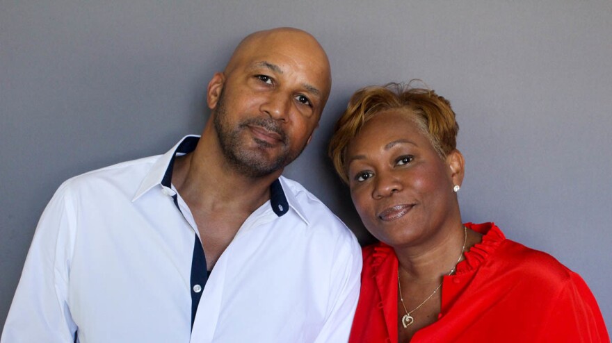 Dennis Simmonds, 57, and his wife Roxanne, 54, during a visit to StoryCorps.