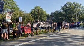Hundreds of people rallied outside of the Newburgh Town Hall before the Board passed a resolution opposing ICE in the town.