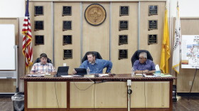 The Torrance County Board of Commissioners gathers in Estancia, N.M., Sept. 14 , 2022. Republican commissioners in the rural New Mexico county have tried everything they can think of to persuade voters that their elections are secure, and none of it seems to be working. They agreed to hand count ballots from the primary election, allowed the public to observe security testing of ballot machines and tasked their county manager with making sure those efforts ran smoothly. Still, many voters in Torrance County don’t trust voting machines or election results. (AP Photo/Morgan Lee)
