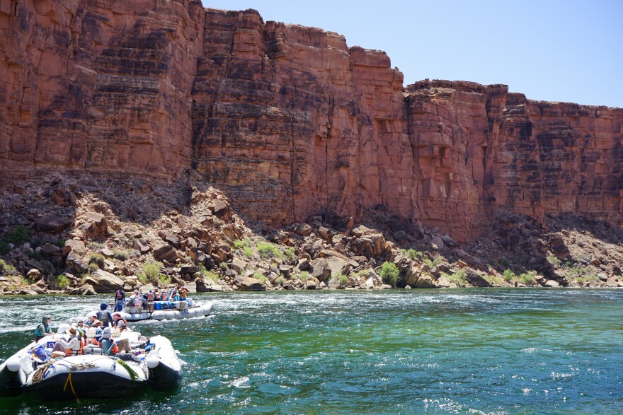 Despite lower flows from Glen Canyon Dam, this rafting season isn't expected to be a "doomsday" scenario, according to Ceiba owner Scott Davis. But the future worries him.