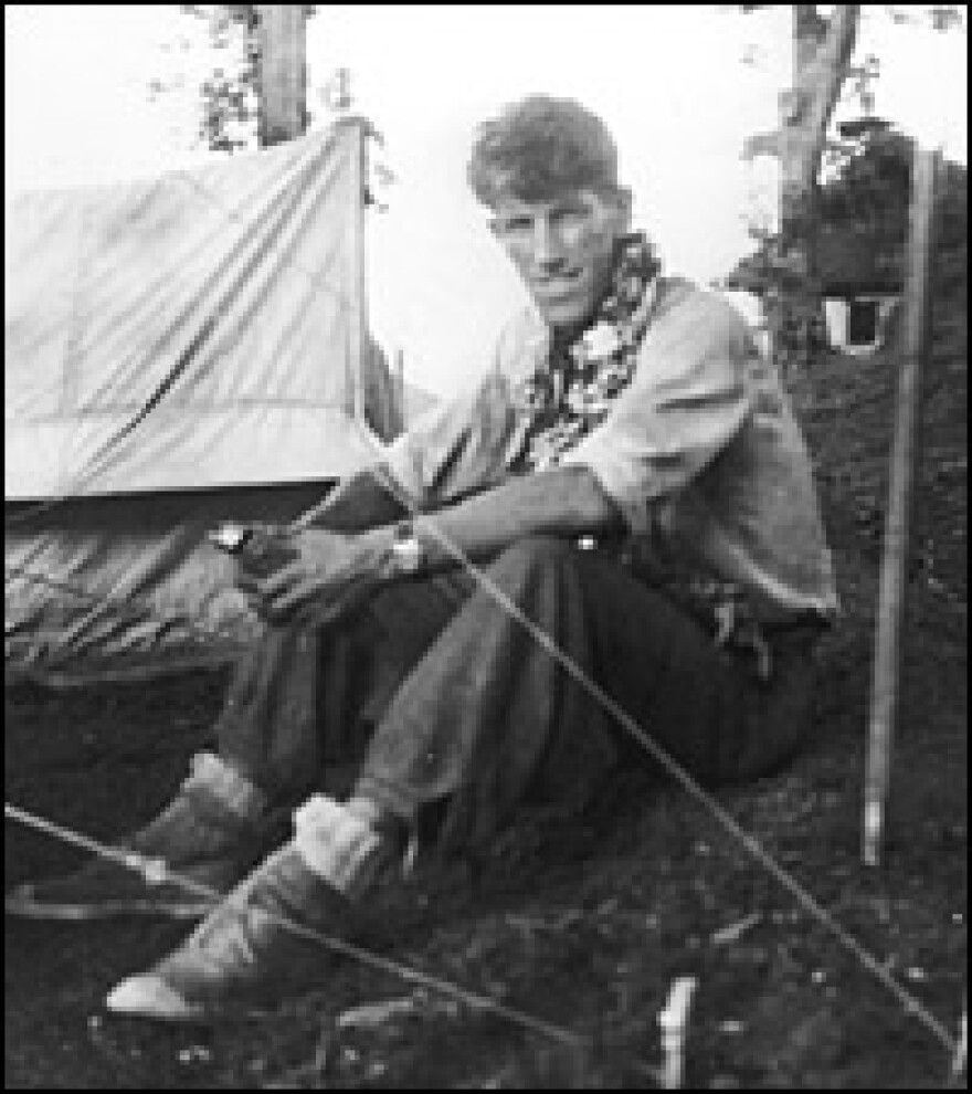 New Zealand-born mountaineer Edmund Hillary prepares for his successful attempt to be the first person to reach the summit of Mount Everest in Nepal, in May 1953.