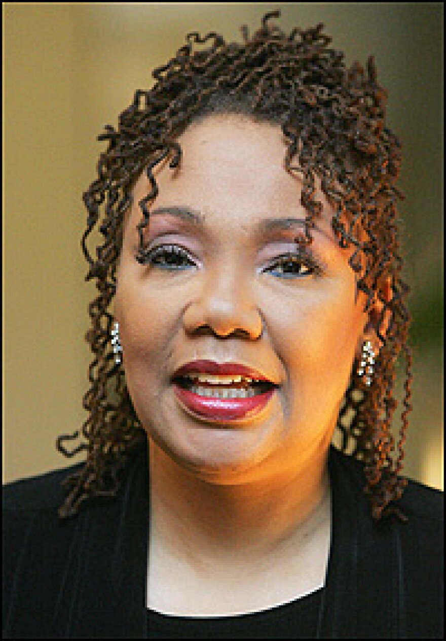 Yolanda King, shown here in a 2005 photograph, sought to encourage "personal growth and positive social change."