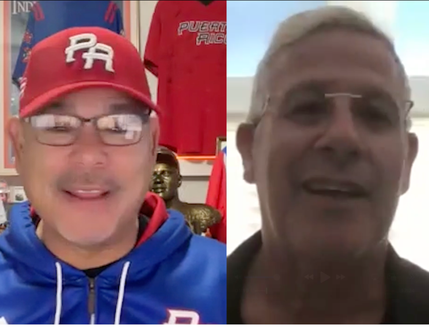Carlos Baerga y Albert Cruz comparten sus reacciones ante el Clásico Mundial de Béisbol.