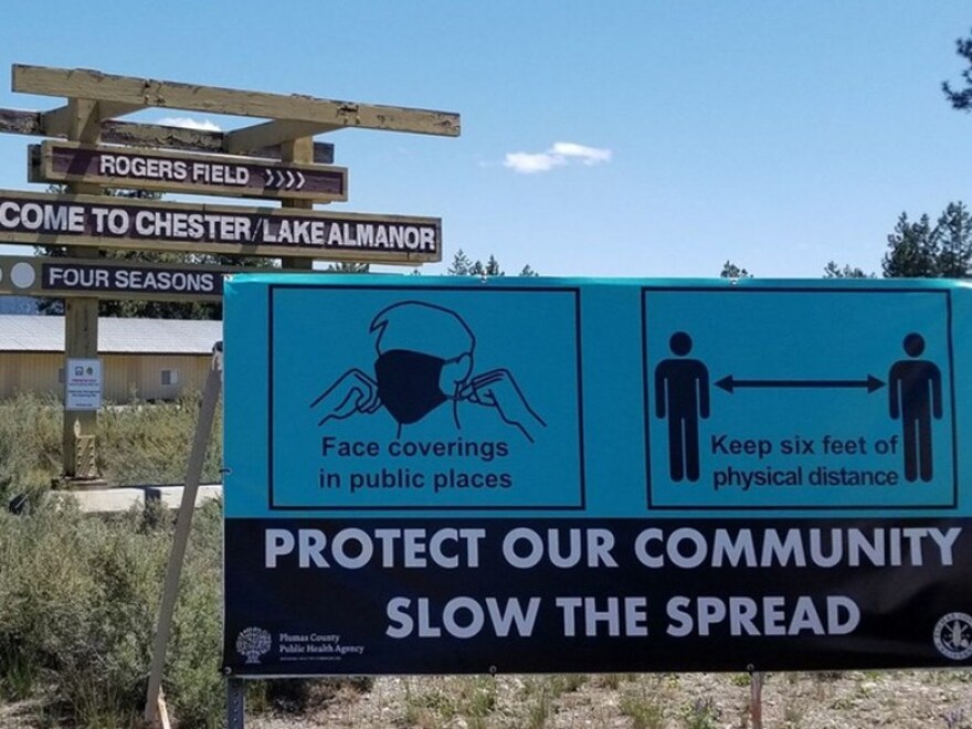 Billboards like these are being erected throughout Plumas County to alert residents and visitors to the important steps they can take to protect themselves and others from coronavirus.