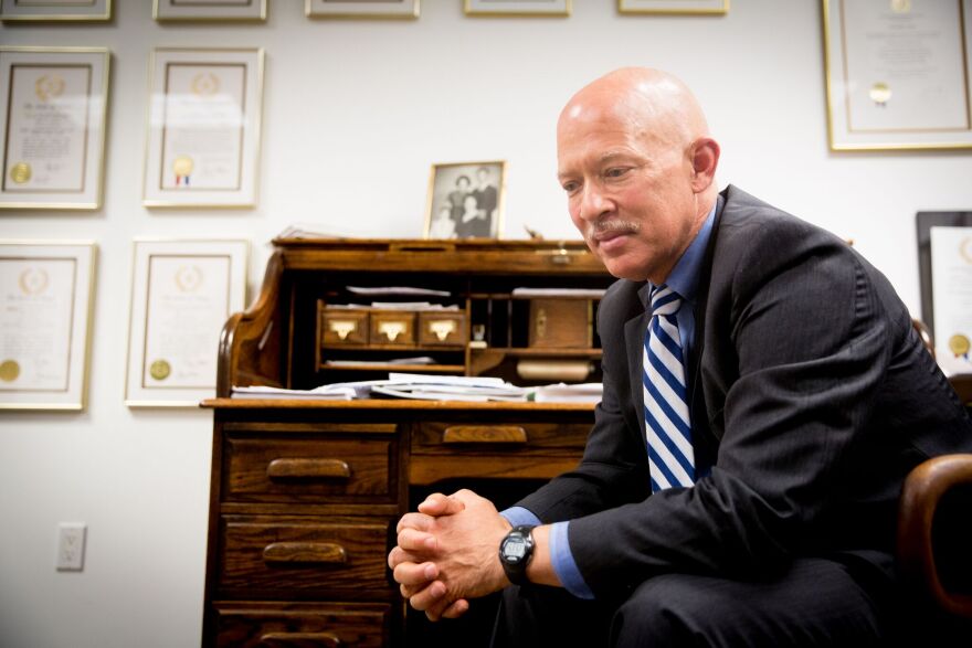 John Creuzot in his private law office. In January, he'll relocate to the district attorney's offices in the Frank Crowley Courts Building. 