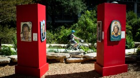 An art installation called "Legends Mosaics: Austin's Courageous Female Leaders of Color" is on display at the Austin Central Library.
