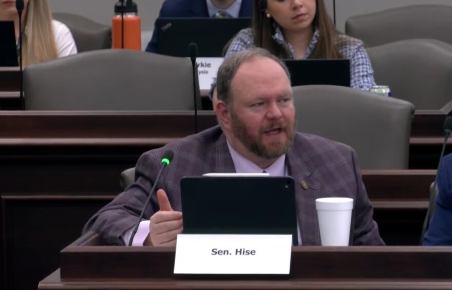 Sen. Ralph Hise, R-Mitchell, asks a question during a Joint Legislative Oversight Committee on Medicaid. The N.C. Department of Health and Human Services is asking the General Assembly for $319 million to fund the state's Medicaid program for the rest of the fiscal year.
