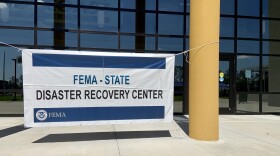 sign that reads FEAMA-State Disaster Recovery Center
