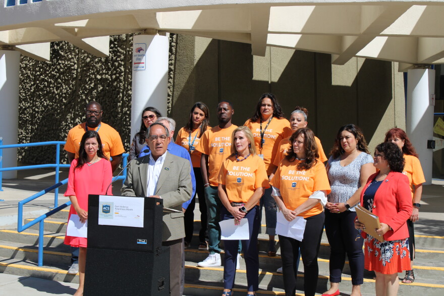 Acting Chief Administrative Officer Lawrence Rael speaks to the media Tuesday morning