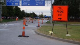 Signs make the new lot at Tulsa's Airport.