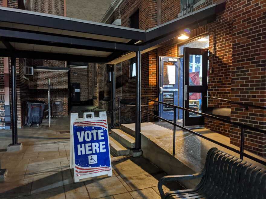 All quiet outside St. Dominic School in Lakeview. Nov. 3, 2020.