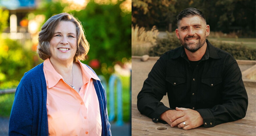 Kori Rodley (left) and Adam Wilson (right) are running to represent District 7 in the Oregon House of Representatives.