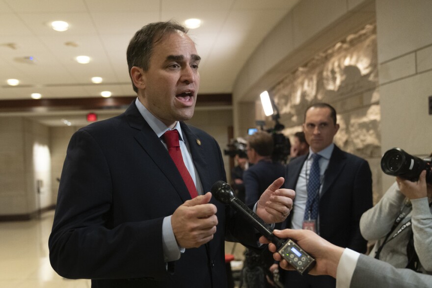 Rep. Wiley Nickel, D-N.C., speaks to reporters on Capitol Hill in Washington, Nov. 14, 2022.
