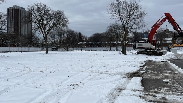 This is part of the site where phase one of the East Adams project will take shape.