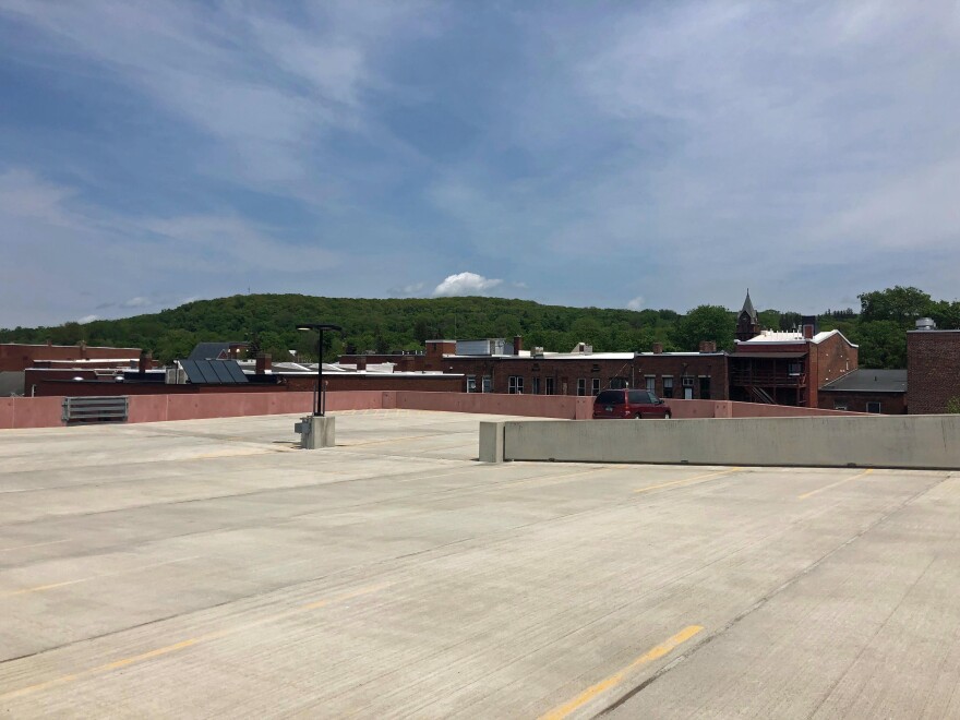 The top floor of St. Alban's city parking garage