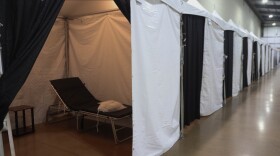 An alternate care facility at Freeman Coliseum.