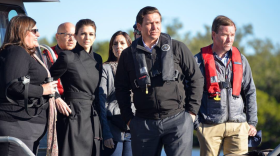  DeSantis during a tour of Little Hickory Bay 