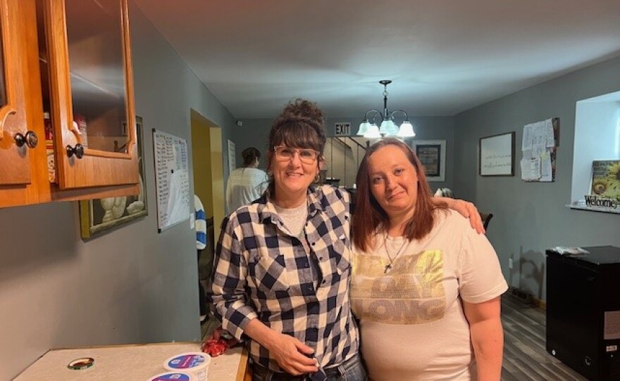 In the kitchen at one of the recovery homes