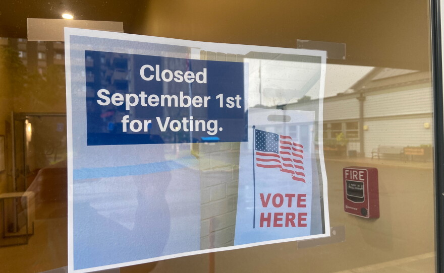 Voting location in the Northampton Senior Center is virtually empty on primary day Sept. 1, 2026.
