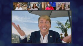 In the "30 Rock special," the cast helps Kenneth Parcell (Jack McBrayer, center) prepare a network promotion. Also pictured at top (from left) are Alec Baldwin, Tina Fey, Tracy Morgan and Jane Krakowski.