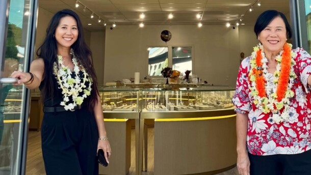 Mother-daughter duo of Lahaina Jewelry, Tina DeLima, left, and Victoria Doan, right, at their new location at Lahaina Cannery Mall.