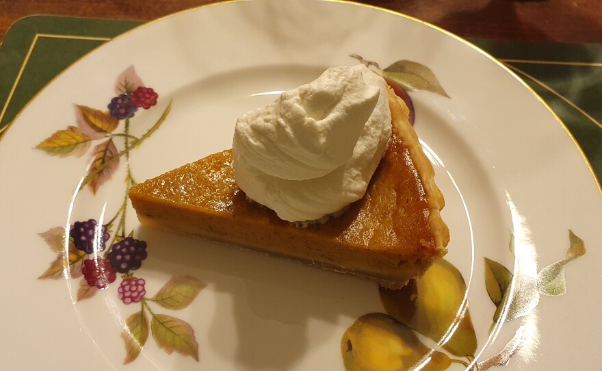 Delicious pumpkin pie made from Brookshire Farms pumpkin.