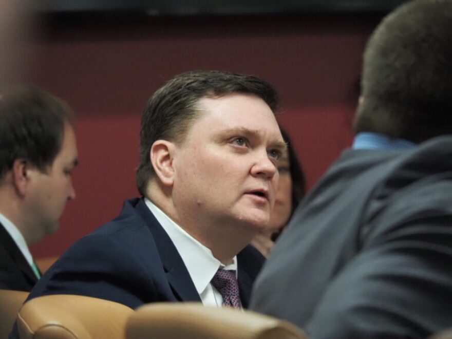 Rep. Ryan Dvorak, D-South Bend, questions a witness in committee on Feb. 17, 2025.