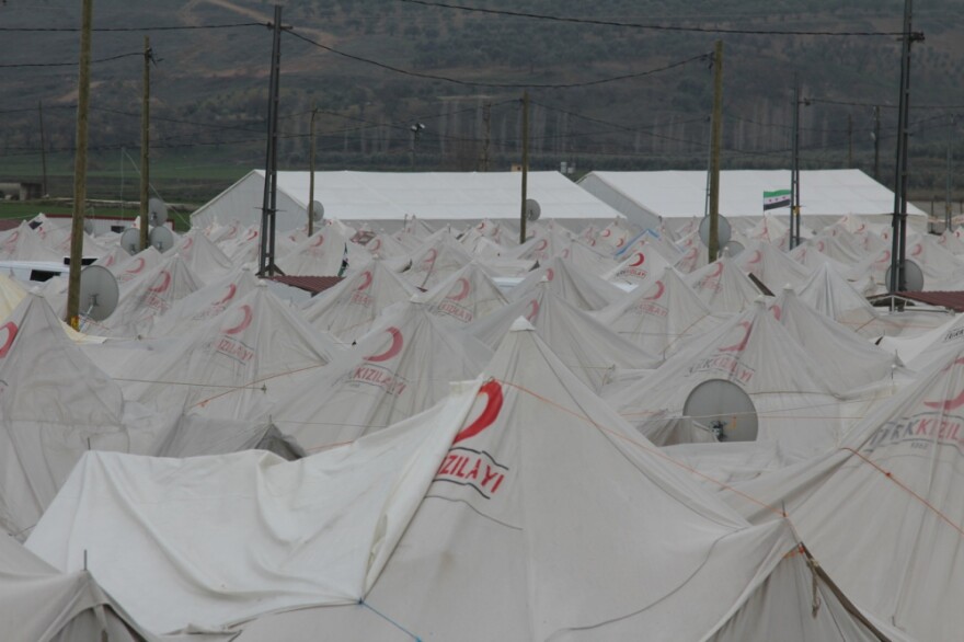 About 1,900 people live at the Boynuyogun refugee camp.