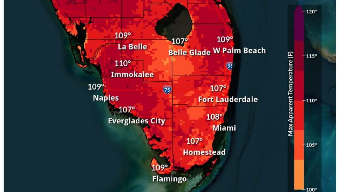 Heat advisory continues from Collier to West Palm and Keys - Vimarsana News