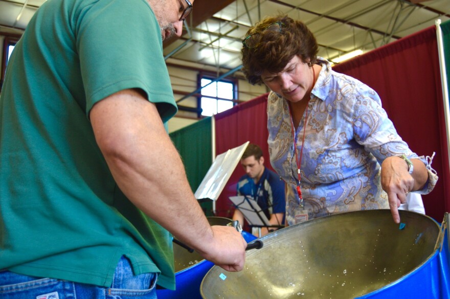 Jennifer Cohen, a long-time Rutland-area music and math teacher, has launched a new business, Calypso Consulting, that uses steel drums to foster team building, creativity and fun.