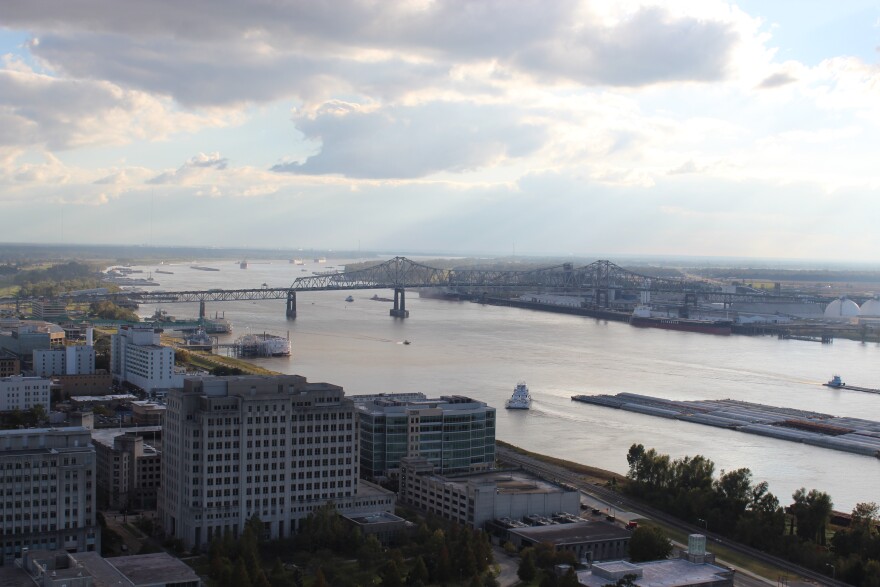 A view of the Mississippi River from the Louisiana State Capitol’s observation deck. Photo taken Nov. 12, 2021.