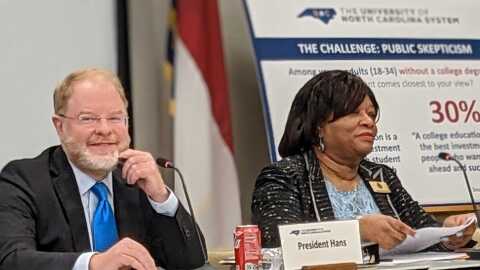 File photo of UNC System President Peter Hans.