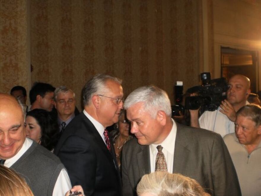 David Williams and Phil Moffett have a few words following Williams concession speech.