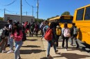 Students file out of South Mecklenburg High School during a recent dismissal.