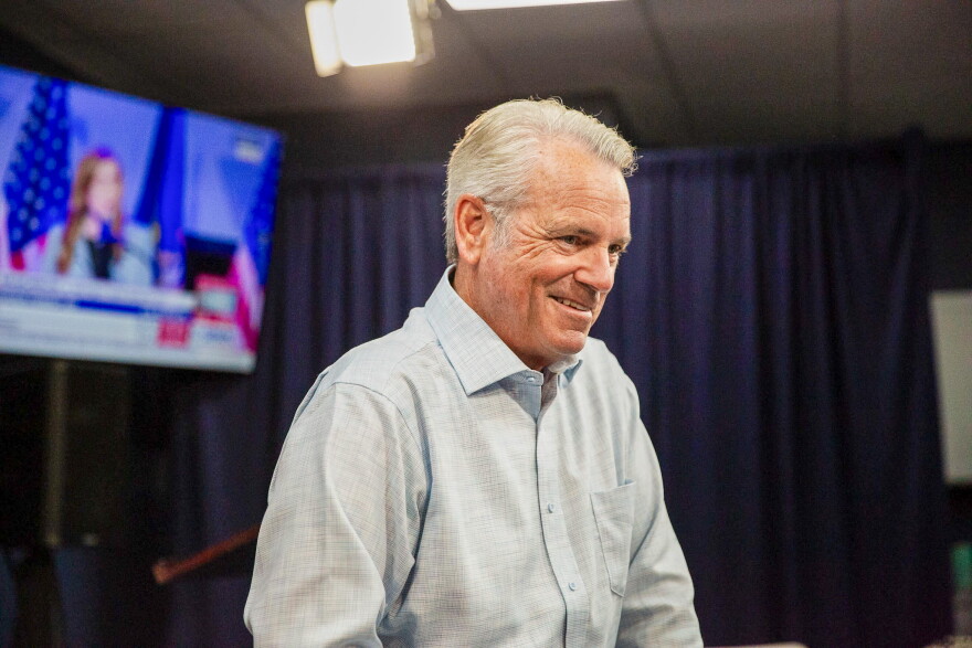Rep. Mark Alford at his campaign headquarters in Raymore, Missouri on August 4, 2026.