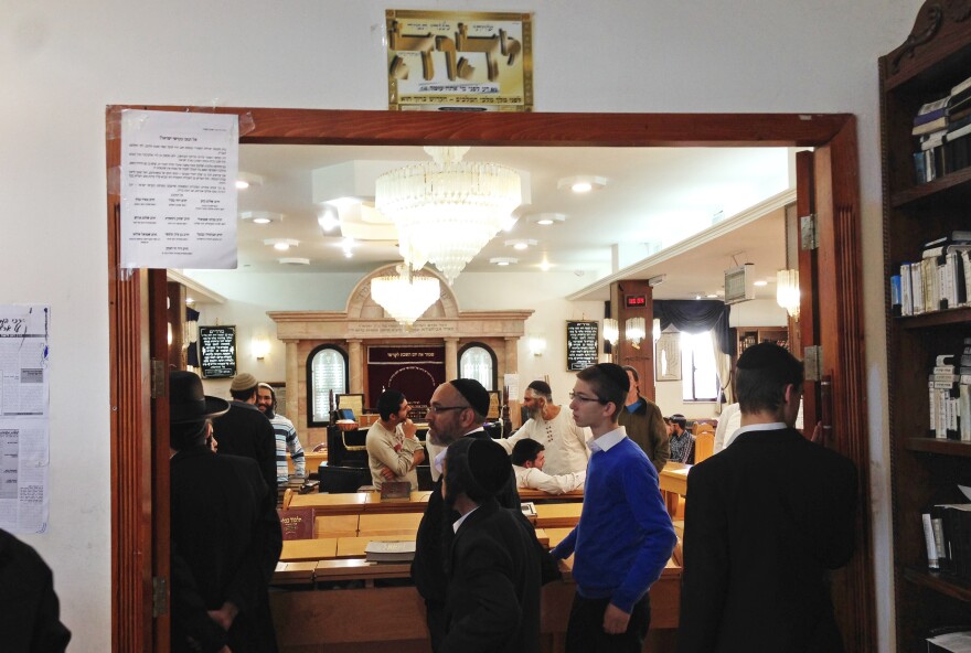 The Ayalet HaShahar synagogue in the West Bank settlement of Giv'at Ze'ev was built in the late 1990s. After years of legal battles, Israel's highest court ruled the synagogue, built on privately owned Palestinian land, had to be taken down. A new, temporary synagogue went up overnight, just a block away.