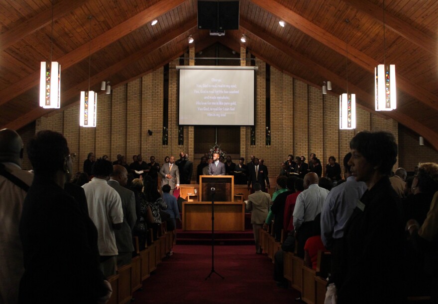 The congregation at New Light Missionary Baptist Church in Greensboro, NC took part of an initiative called Souls to the Polls that sought to increase African-American voter turnout in the 2016 general election.