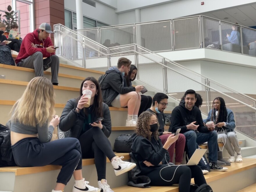 Penn State students gather in the university's HUB-Robeson Center