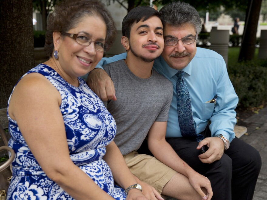 Younes with his mother, Lina, and father, Badri. "At certain moments, we thought, 'Why us? Why us? You know, God, we didn't need this,' " his father said. "But I say it now, thank God it was us."