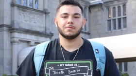 Joseph Boutros, seen here in September 2025, was a student at Salve Regina University.
