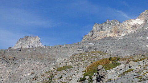 On Oct. 8, 2026, the Palmer Snowfield below the Palmer Express chairlift was almost completely bare. Timberline Lodge had to close the lift on July 19, its earliest closing day.